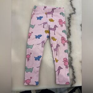 Zara Pink Leggings with Colorful Dog Print